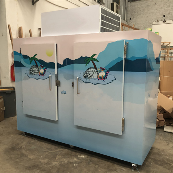 Used outdoor ice bag storage freezer for sale,100 Cu. Ft. Double Doors