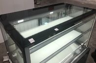 4 Layers Bakery Glass Showcase , 6ft Square Glass Sweet Display Case