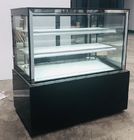 5ft Square Refrigerated Pastry Showcase , Glass Door Cake Display Fridge