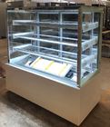 Bakery Square Glass Display Refrigerator 4ft , 4 Layers Glass Pastry  Cake Showcase