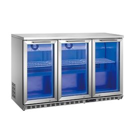 3 Doors Stainless Steel Back Bar Beer Display Cooler