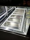 Curved Glass Ice Cream Showcase Freezer 16 Pans 1510*1100*1280mm Customized Color