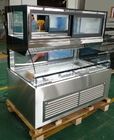 Stainless Steel Bakery Glass Showcase , Display Refrigerated Cabinet For Supermarkets