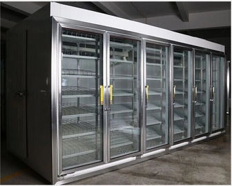 Walk In Refrigerator, Supermarket Glass Door Cold Drink Display Cold Storage Room