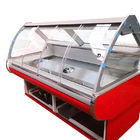 Supermarket Fresh Deli case Meat Refrigerator With Curved Glass Display