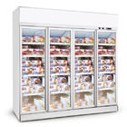 Supermarket Upright 4 Glass Door Frozen Food Freezer, Commercial Display Fridge Freezer