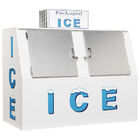 Double slant doors ice merchandiser for gas station bagged ice stroaged