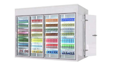 Display Walk In Cooler Freezer With Glass Door