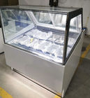 220V 10 Buckets Right-angle Ice Cream Display Freezers Or Refrigerators