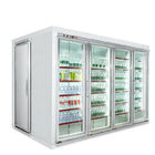 Cheaper cost cold room storage double anti-fog glass door freezer storage cold room drinks and milk cold storage