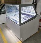 7/ 8 /9 Pans Marble or Stainless Steel Base Ice Cream Display Cases