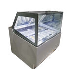 Stainless Steel Frozen Ice Cream Showcase Gelato Display Cabinet