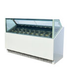 9 Tray Commercial Ice Cream Frozen Display Case With Fan Cooling
