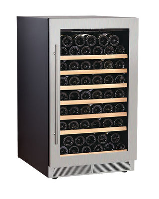 Stainless Steel 208L Single Zone Wine Cellar Fridge 86 Bottles