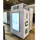 Glass Door R404A Ice Cube Storage Bin With Danfoss Compressor