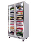 Vertical  Commercial Glass Door Freezer Fan Cooling Display Fridge For Beer Drinks