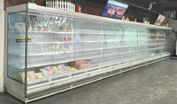 Supermarket open milk yogurt cooler, multi-deck refrigerator fruit display stand for sale