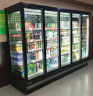 Fan Cooling Supermarket Multideck Display Refrigerator With Glass Door