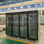 R290 Commercial Refrigerator Freezer Auto Defrost Glass Door Upright Freezer Showcase