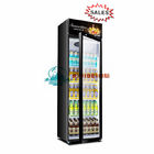 Beverage cooler supermarket refrigeration glass door upright cold drink display refrigerator