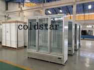 Hot Selling Commercial Glass Door Vertical Refrigerator for Displaying Beverage Milk