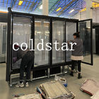 Supermarket Glass Door No Frost Showcase Vertical Display Refrigerator Chiller