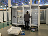Supermarket refrigerator freezer 4 doors vertical chiller display beverage milk beer