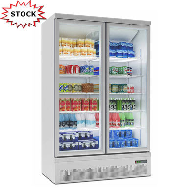 Fast cooling glass door chiller display stand fridge supermarket refrigerator and freezer