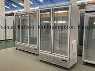ETL 900L Glass Door Supermarket Display Refrigerator With Embraco Compressor
