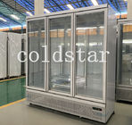 Commercial Cold Drink Refrigerator 3 Doors Glass Freezer For Seafood Meat