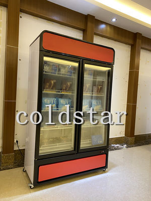 New commercial vertical ice cream display upright deep freezer frozen food freezer