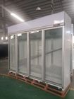 Supermarket Frozen Food 4 Glass Door Industrial Upright Freezer Showcase