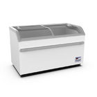 Display hard ice cream chest freezer with curved glass top horizontal freezer for shop