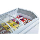 Commercial supermarket deep chest glass top freezer fish display fridge frozen food display freezer