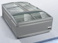 Supermarket refrigeration equipment chest display freezer double island freezer with glass door