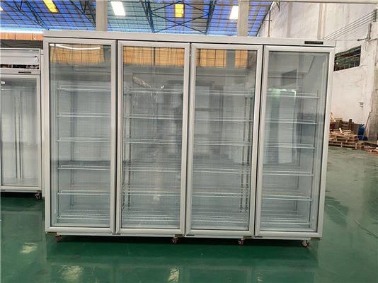 With remote system Vertical glass door display showcase supermarket drink chiller refrigerator