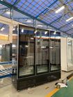 Supermarket Vertical Freezer -18~-22° Frozen Food Display Refrigerator Glass Door Freezer