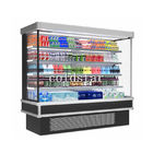 Supermarket Showcase Refrigerators Large Beverage Coolers Fruits Open Front Display Fridge