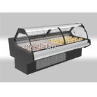 Hot food display showcase deli display fridge with front curved glass