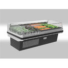 Supermarket service counter open top meat display refrigerator