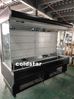Supermarket Front Open Vertical Cooler Air Curtain Food Refrigeration Display Storage Chiller