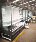 Front Open Chiller for Fruits Vegetables with Night Curtains