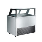 7 Pans Stainless Steel Ice Cream Showcase Freezer with Auto Defrost
