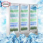 Embraco Compressor R290 Soft Drink Display Fridge 1500L Glass Door Refrigerator Showcase