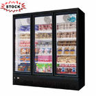Commercial Freezer 3 Glass Doors Auto Defrost Ice Cream Upright Display Fridge Freezer