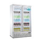 Glass Door Beverage Display Cooler Upright Refrigerator Showcase For Supermarket
