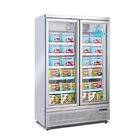 Digital Control Commercial Freezer Glass Door Fan Cooling Deep Freezer Display Frozen Food And Ice Cream