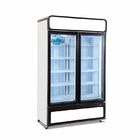 Commercial Display Drink Refrigerator Glass Doors 1000L Cooler Showcase