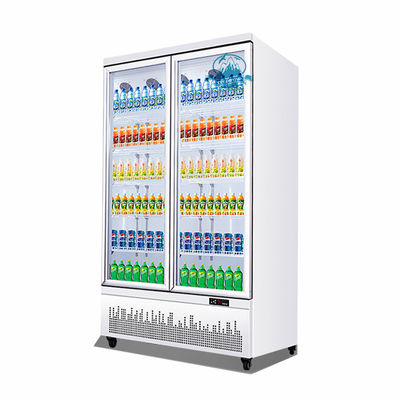 Upright auto-defrosted commercial supermarket glass door refrigerator freezer display for beverage/beer/milk