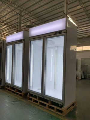 1000L Upright Freezer Showcase Supermarket Glass Door Cooler